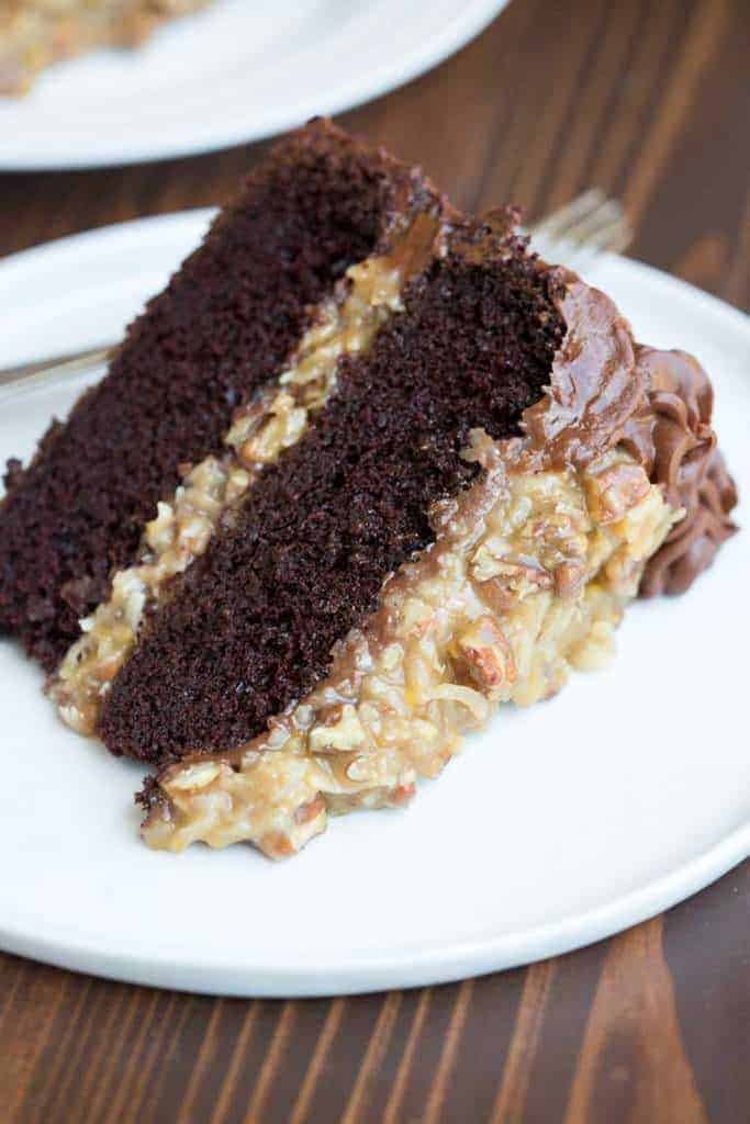 Brownie cake with biscuit dough