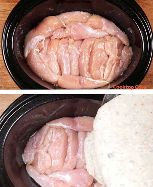 Cook up creamy ‘angel’ chicken in a slow cooker with just 10 mins of prep.