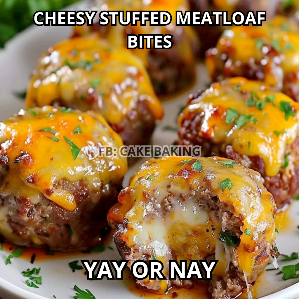 Cheesy Stuffed Meatloaf Bites