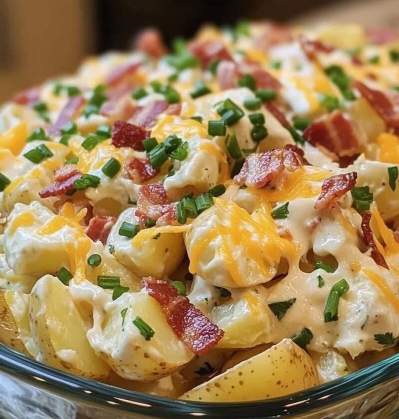 Cheesy Bacon Ranch Potato Salad