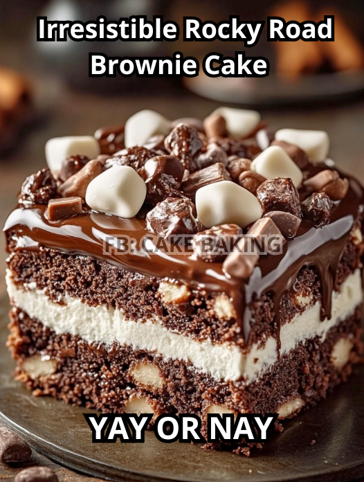 Irresistible Rocky Road Brownie Cake