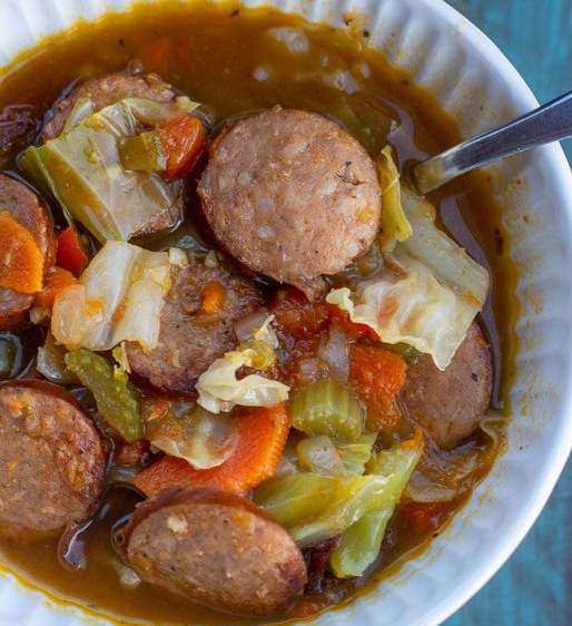 Hearty Cabbage and Sausage Soup