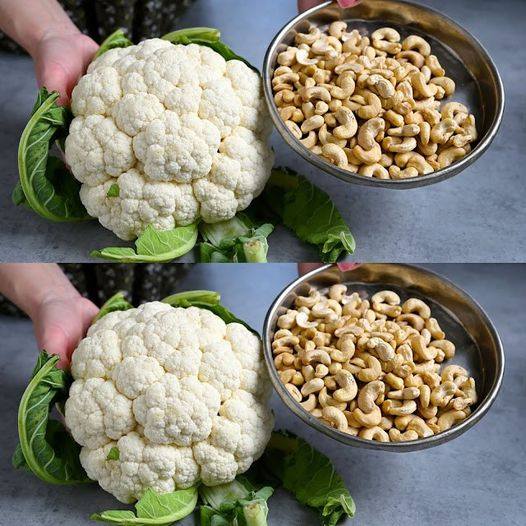 Cauliflower with cashews is tastier than meat! Quick, easy, and tasty recipe!