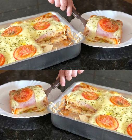 Addictive factor guaranteed, toast mozzarella casserole from the oven