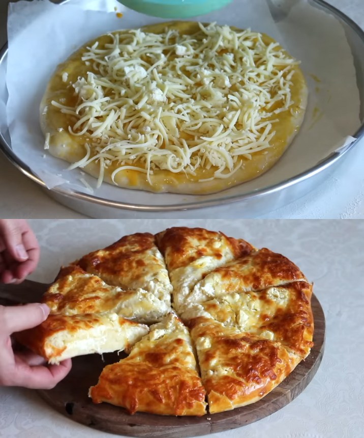 One-Crust Cheese Bread Recipe in a Circle Shape