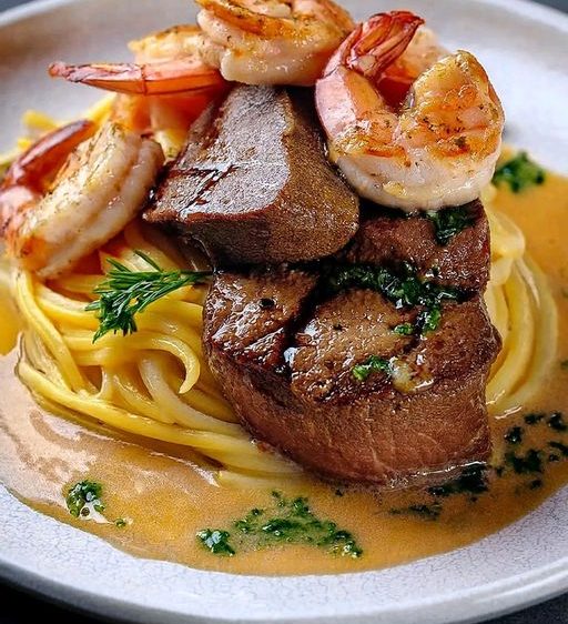 STEAK AND SHRIMP SCAMPI