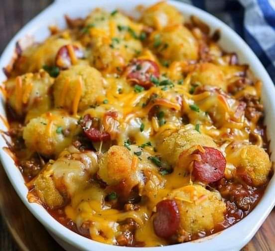 Cheesy Hot Dog Casserole August 1, 2024 by admin Baked hot dog casserole