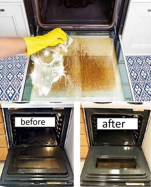 The trick to cleaning the oven “effortlessly”. Even the burned fat disappears