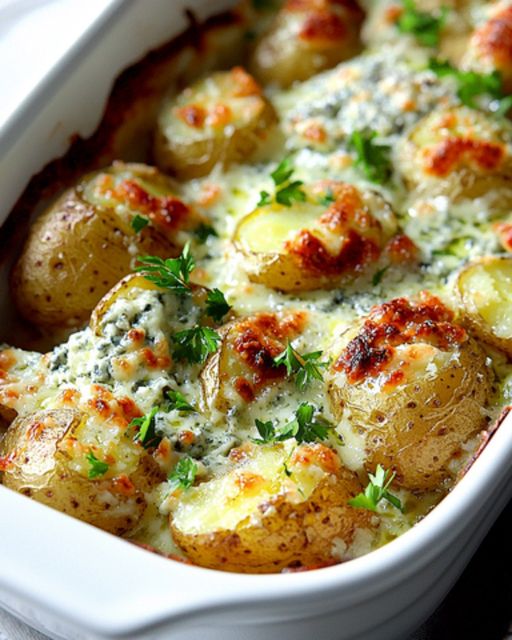 Potato Gratin with Gorgonzola and Fresh Herbs: A Tasty and Comforting Dish