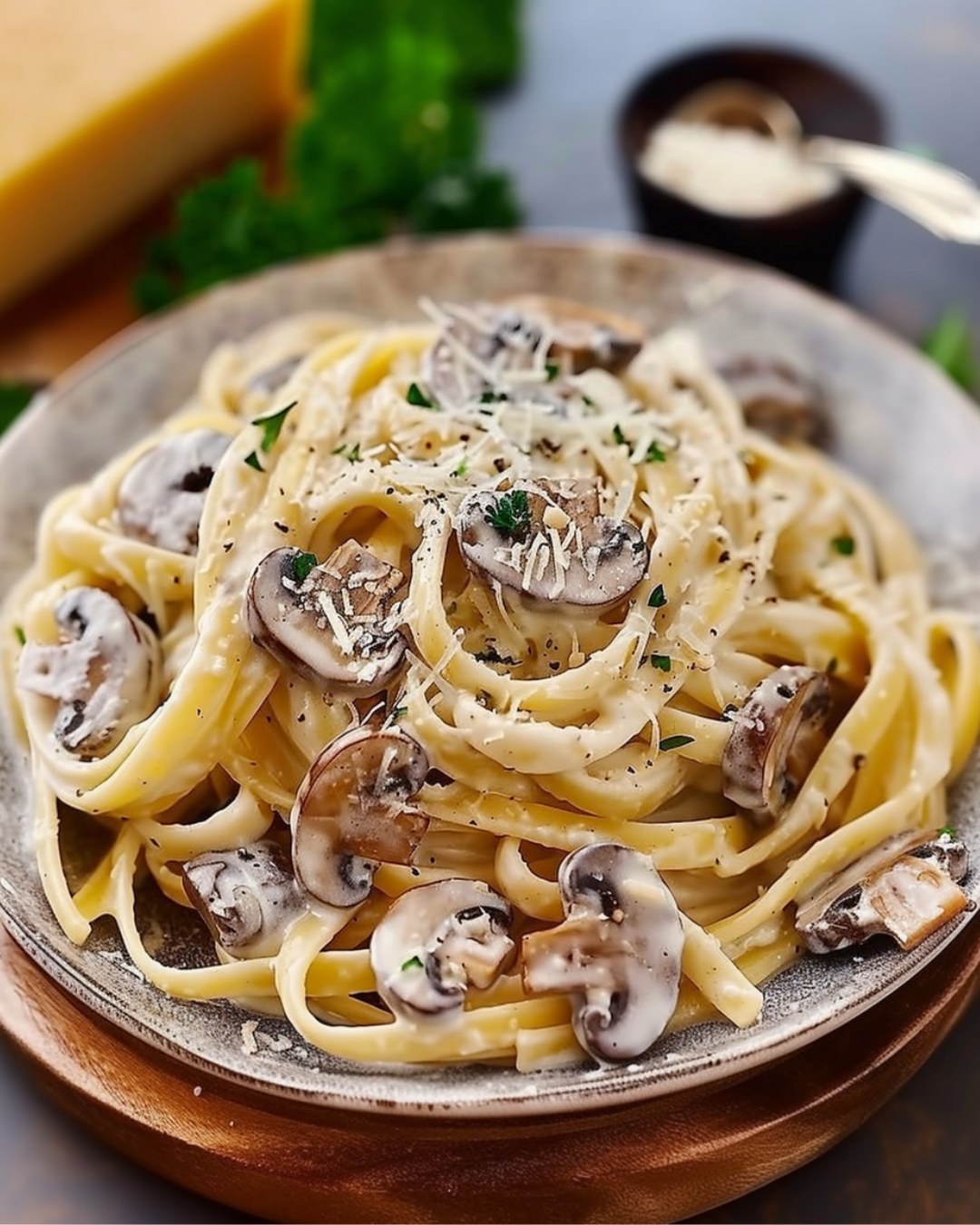 WOULD YOU EAT THIS TREMENDOUS CREAMY MUSHROOM PASTA FEAST 🍄🍝