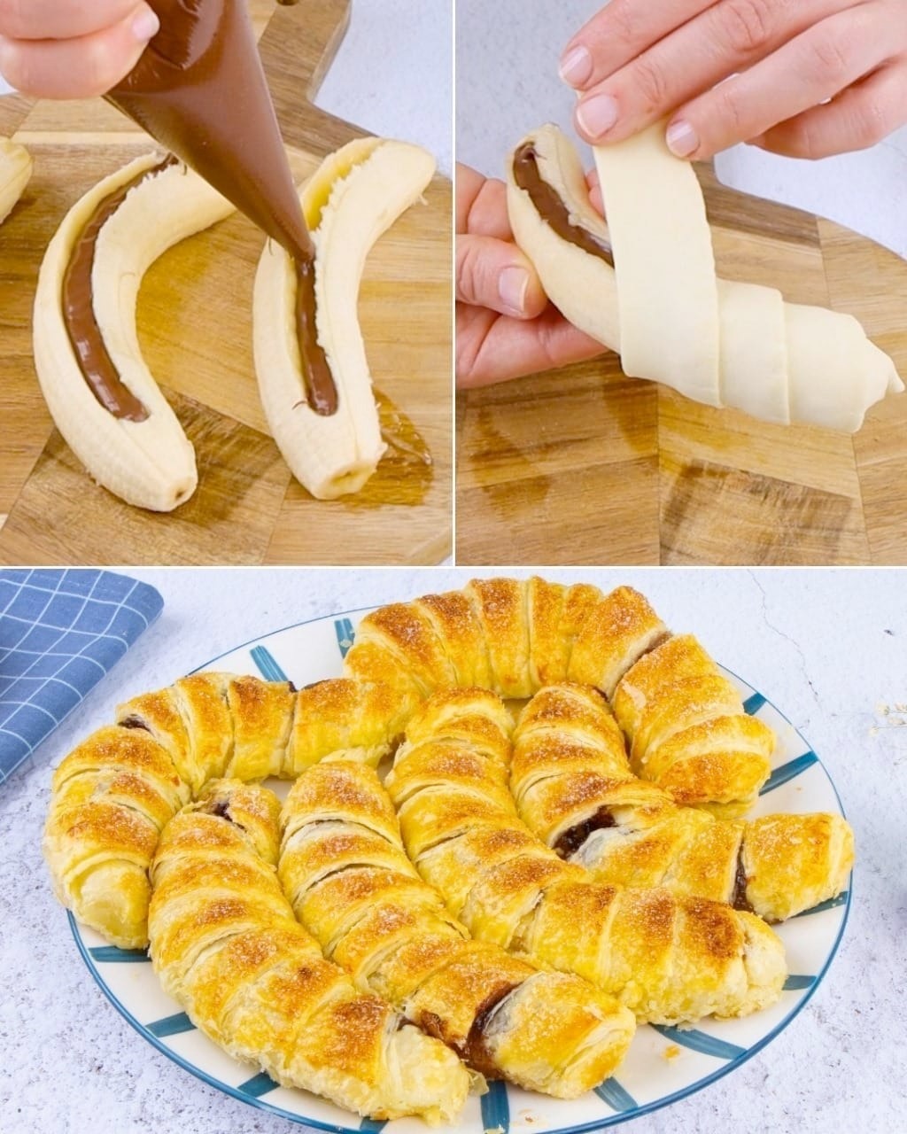 Chocolate banana in puff pastry: you’ve never tried such an easy and delicious snack!