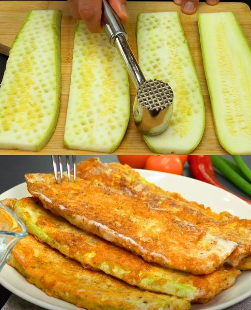 Zucchini Chops with Garlic-Dill Dip