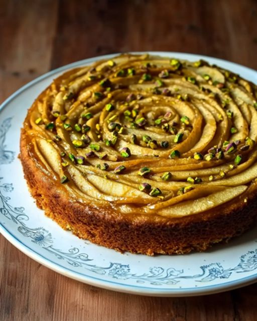 Apple and Pistachio Cake