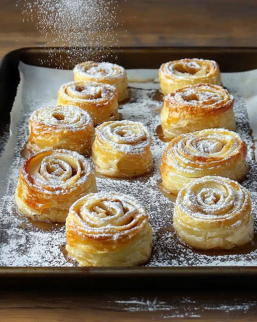 Puffy Apple Rolls in 10 Minutes!Puffy Apples and Cinnamon Rolls: The Ultra-Fast and Tasty Recipe 🍏🍩