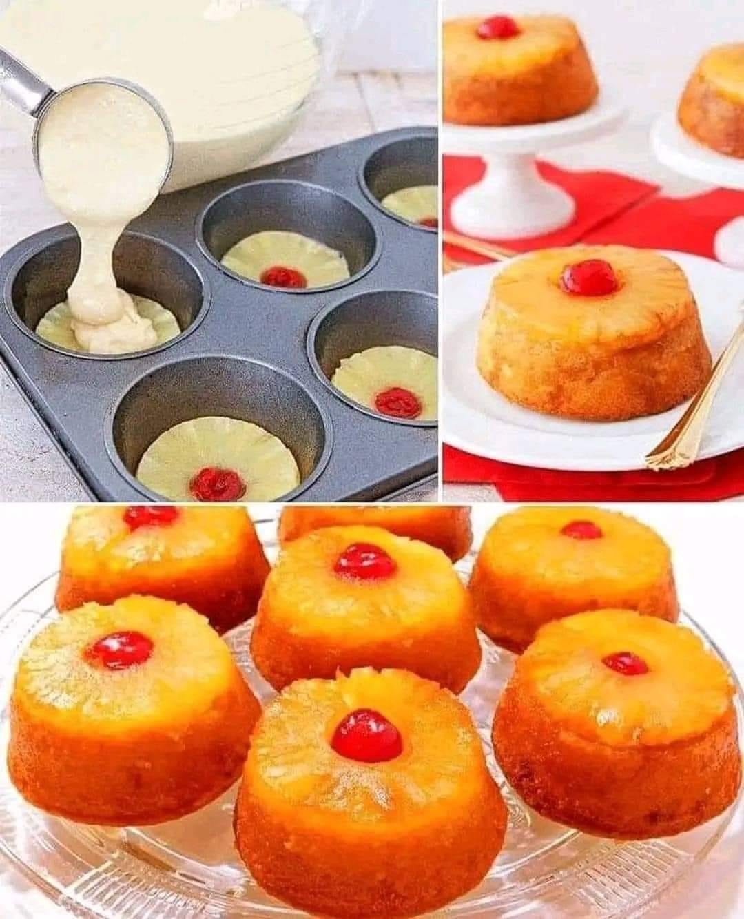 Mini Pineapple 🍍 Upside-Down Cakes: