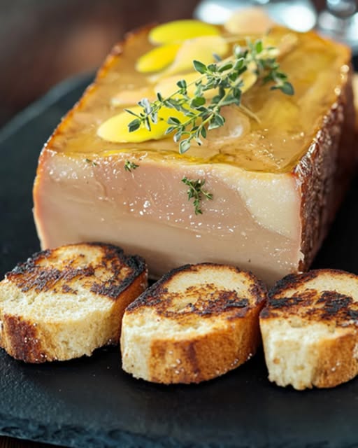 Foie Gras grounds with white wine