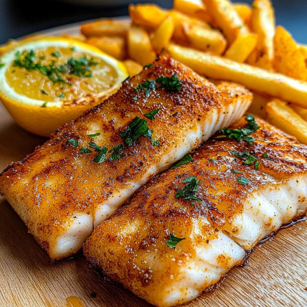 Grilled Fish with Crispy Fries 🍤🍟