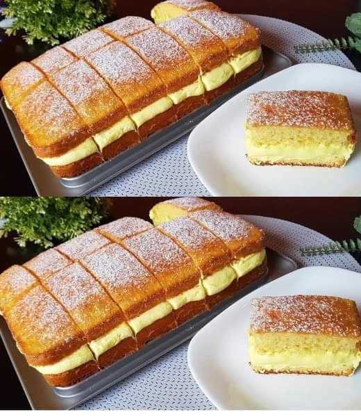 Lemon cake with mascarpone cream