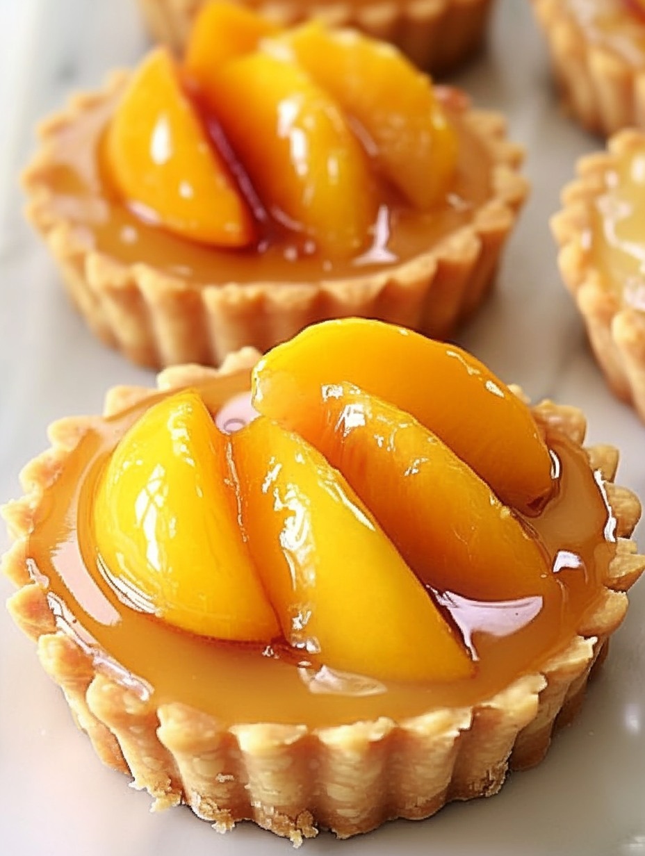 Mini Brown Butter Peach Tarts