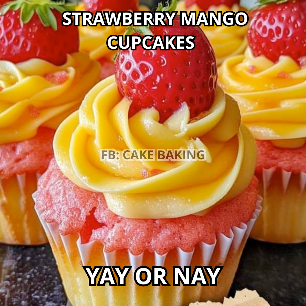 Strawberry Mango Cupcakes