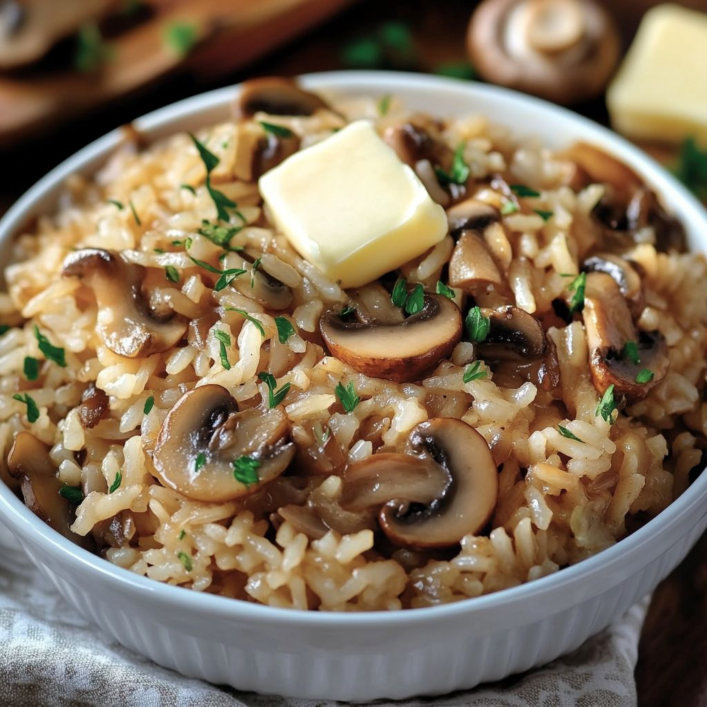 Rice Soup With Mushrooms