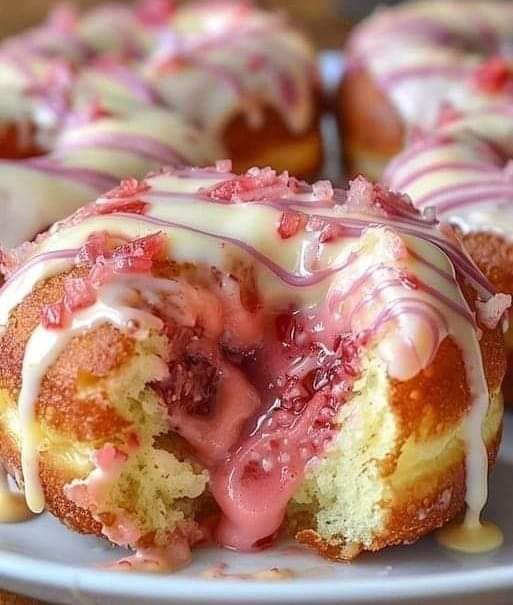 strawberry filled donuts