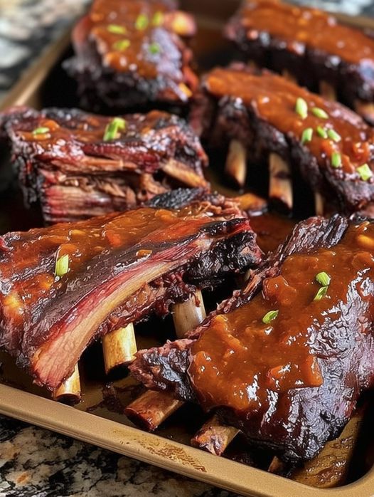 Slow Cooker Barbequed Beef Ribs 🍖