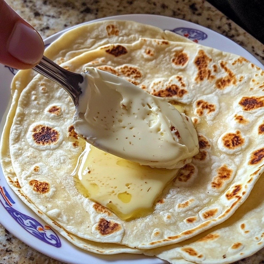 Grandma’s Mexican Flour Tortillas with Warm Melted Butter