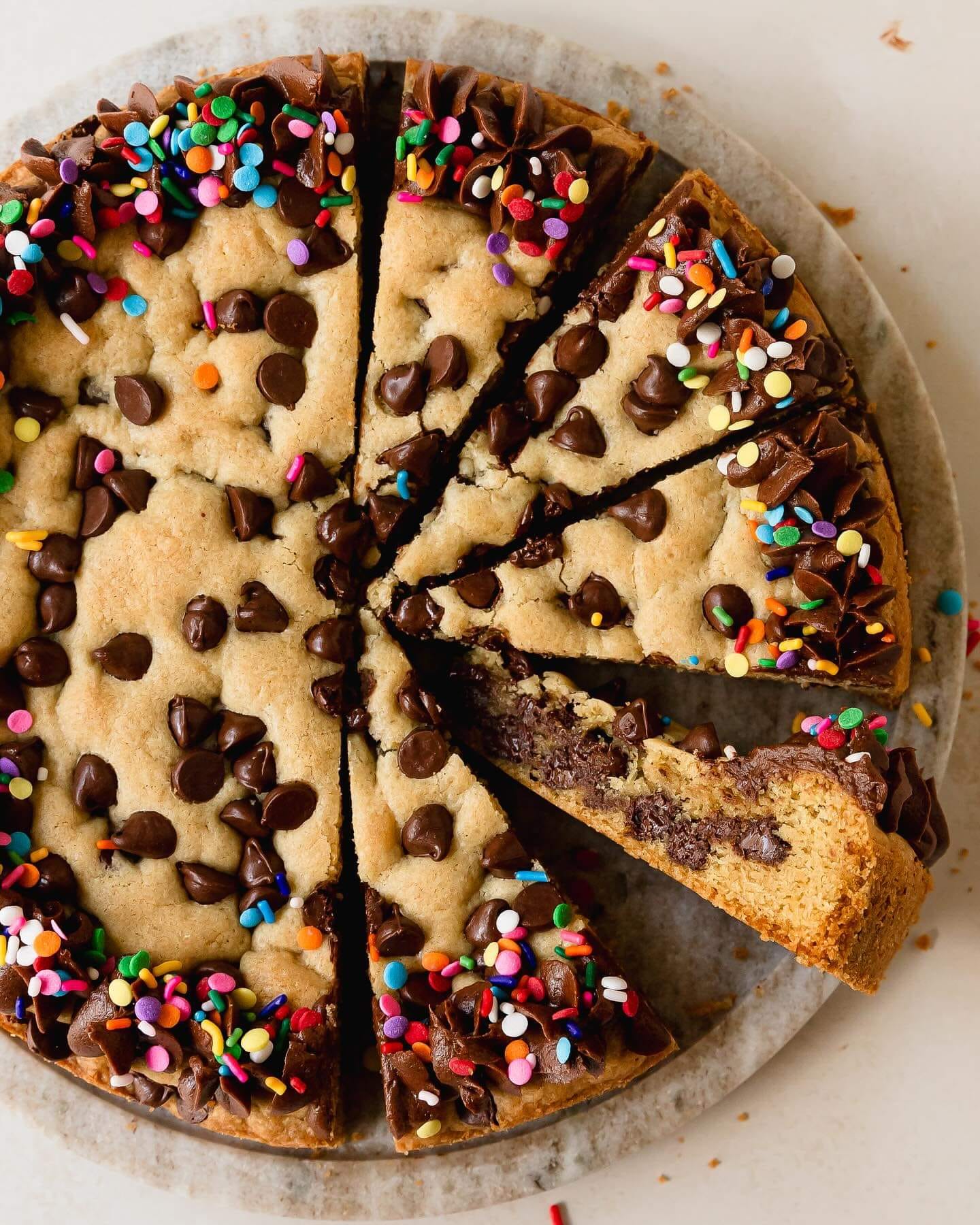 🍪 NEW Chocolate Chip Cookie Cake Recipe