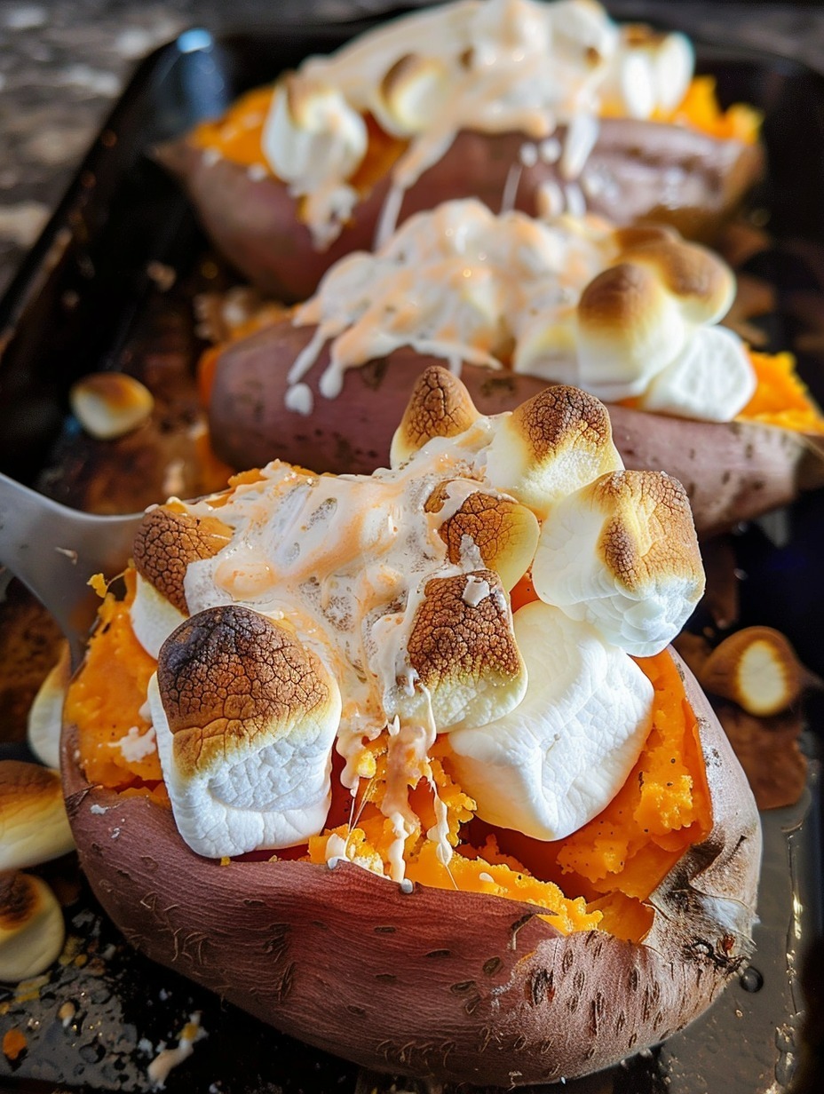 Marshmallow Stuffed Sweet Potatoes