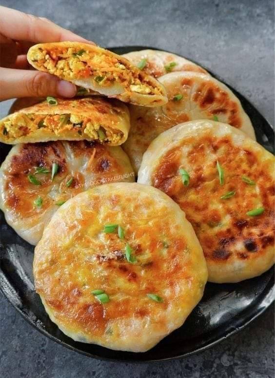 Vegetable-Stuffed Pan-Fried Flatbreads