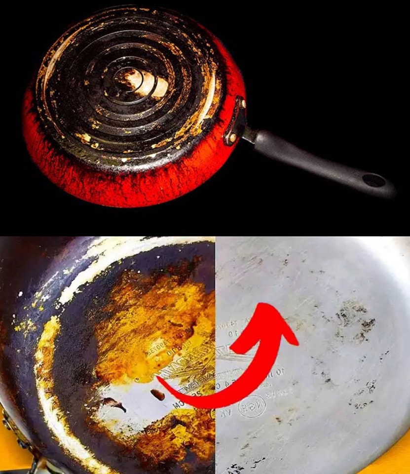 A great trick to make your pans look new