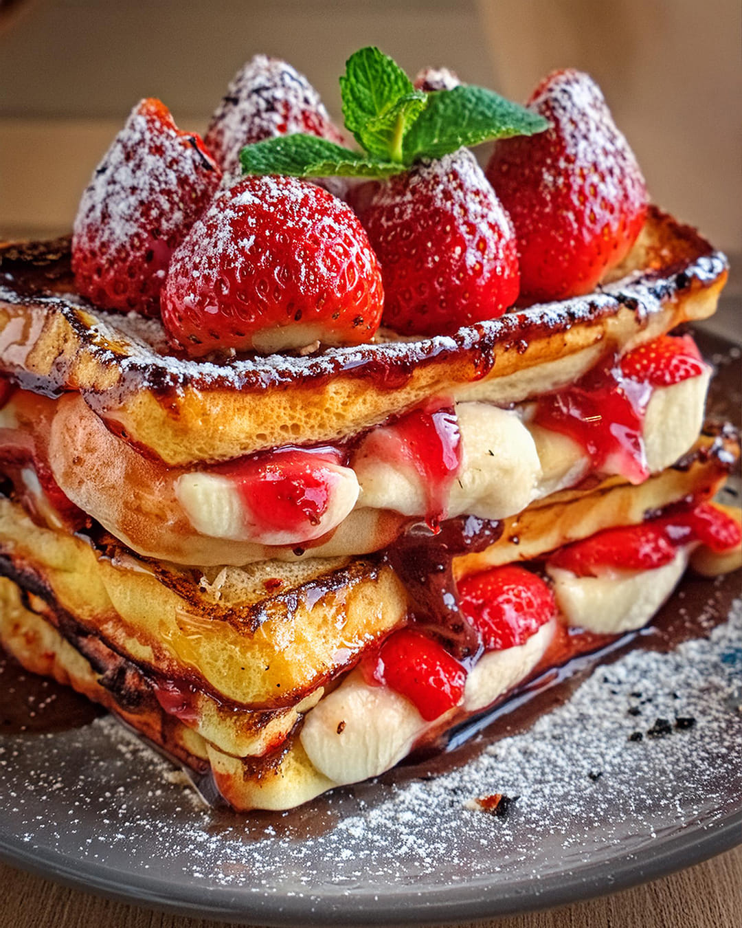 😍 Strawberry Cheesecake Stuffed French Toast 🍓🍞