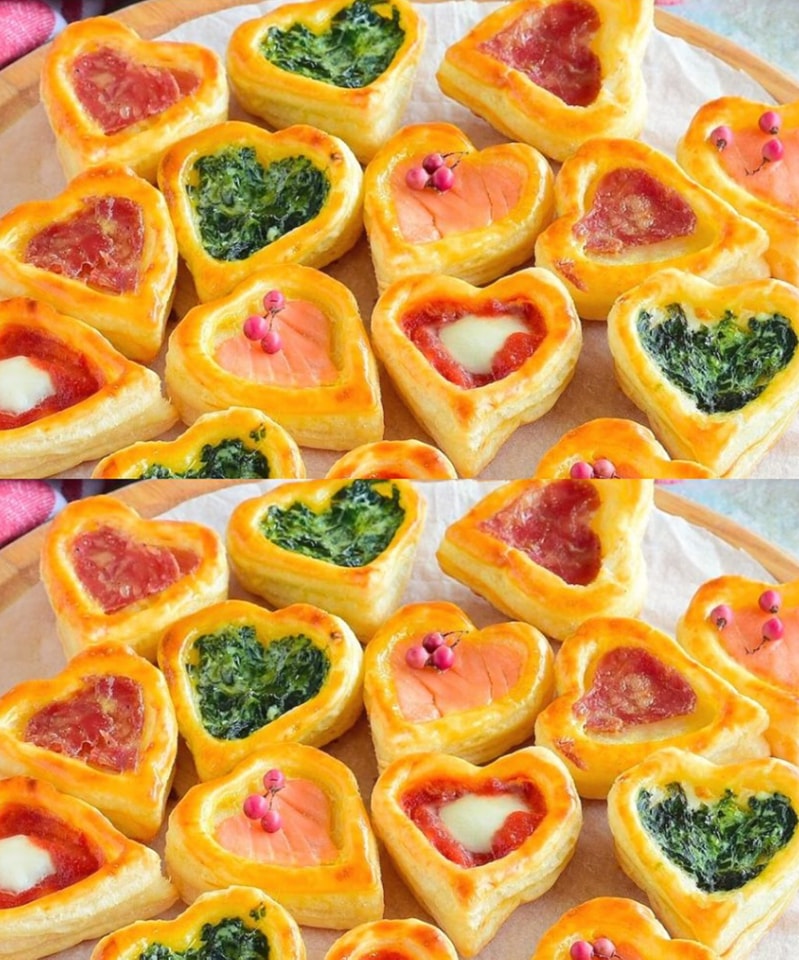 Puff Pastry Hearts: The Recipe for Savoury Appetizers for Valentine’s Day