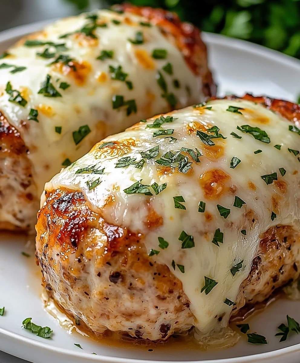 Healthy Garlic Parmesan Chicken Meatloaves