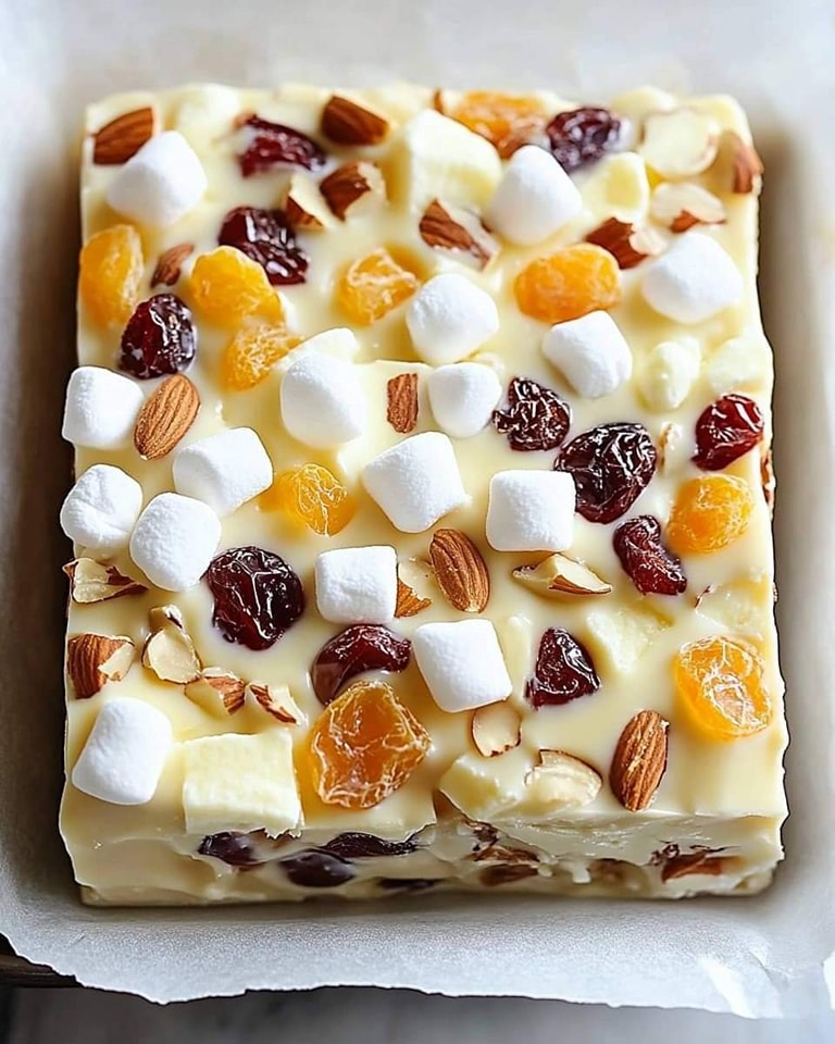 White Chocolate Rocky Road Fudge: