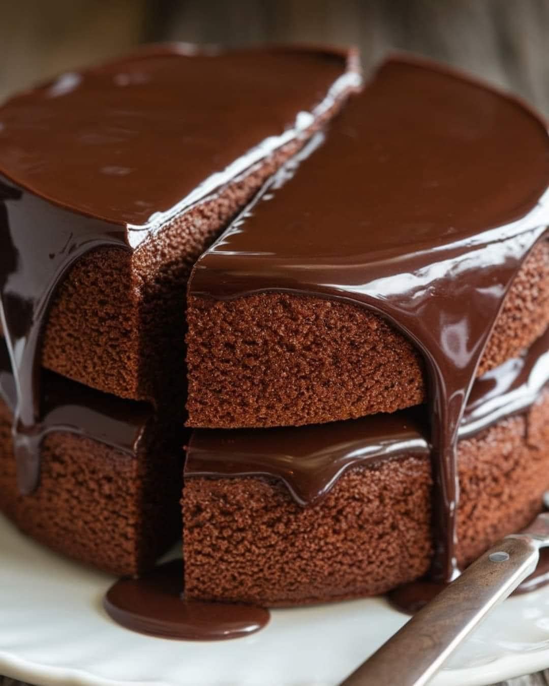 Chocolate Cake with Chocolate Ganache